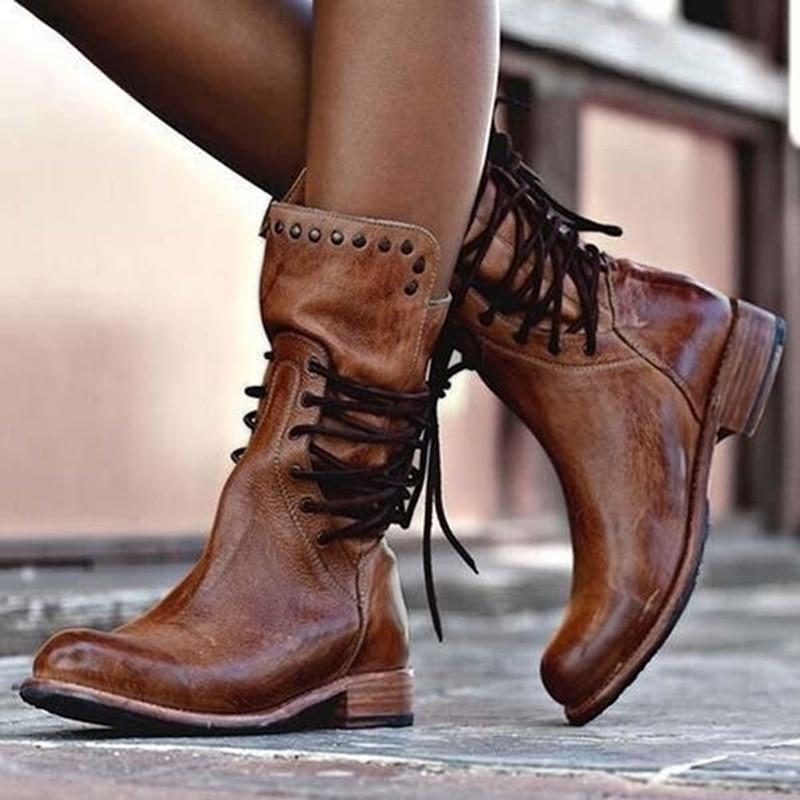 Maura | Lace-Up Leather Boots