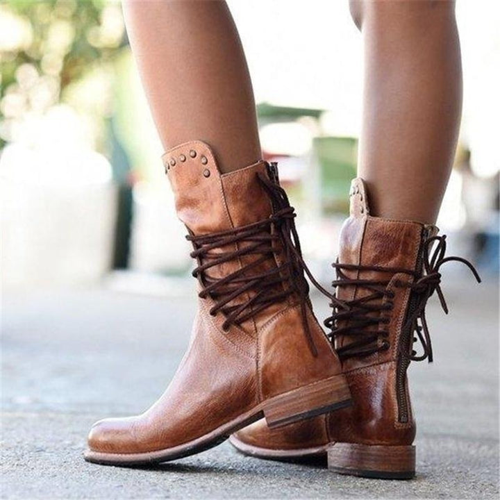 Maura | Lace-Up Leather Boots